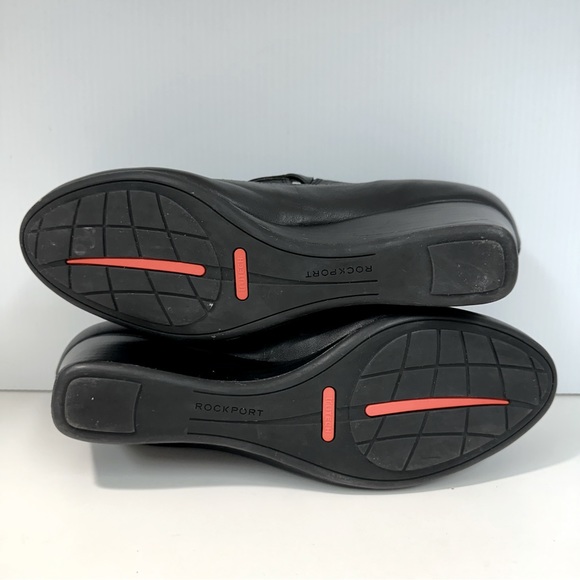 Rockport Womens Size 9.5 M Black Leather Criss Cross Soft Wedge Shoes 10… - Picture 9 of 14